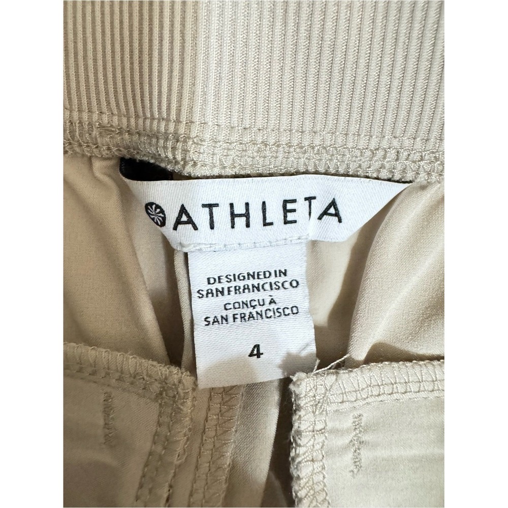 Athleta Brooklyn Ankle Pants Size 4 Stretch Pull On Tapered Athleisure New - Picture 6 of 7